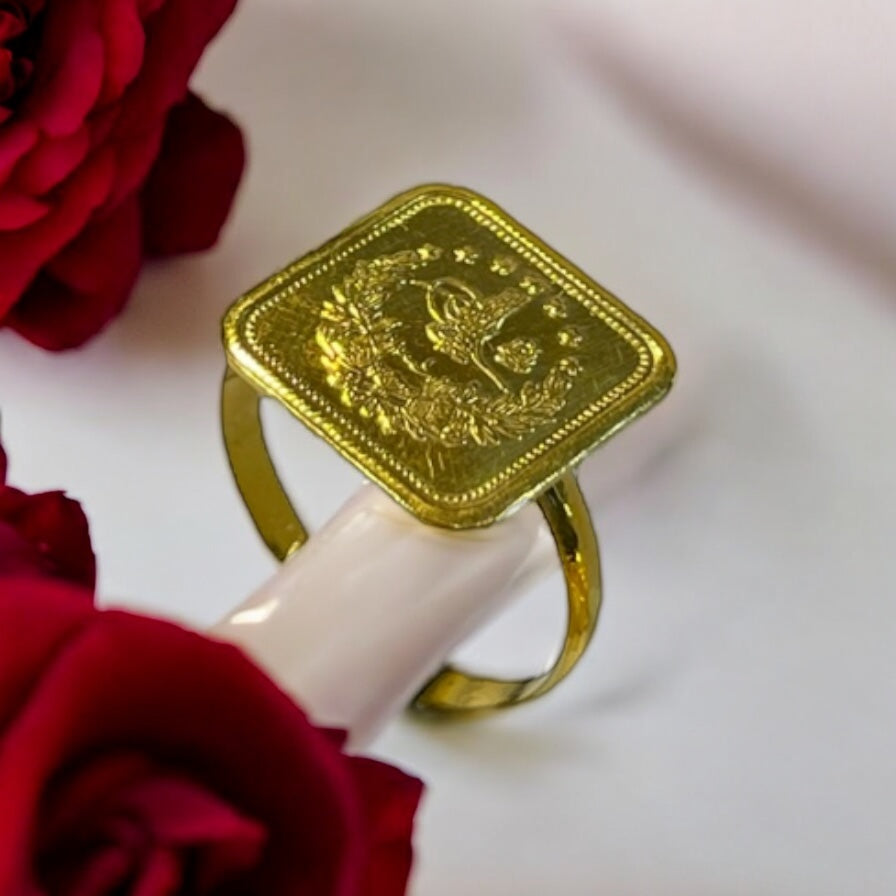 21k gold ottoman Signet ring